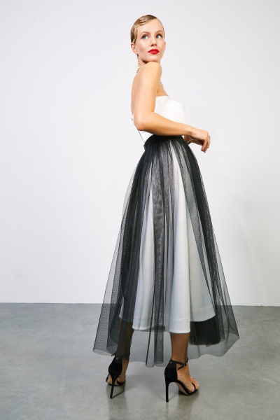 Топ-корсет из атласа с косточками и молнией на спинке Rivoli 2416.1 - фото 4