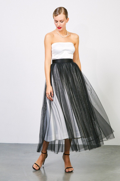 Топ-корсет из атласа с косточками и молнией на спинке Rivoli 2416.1 - фото 3