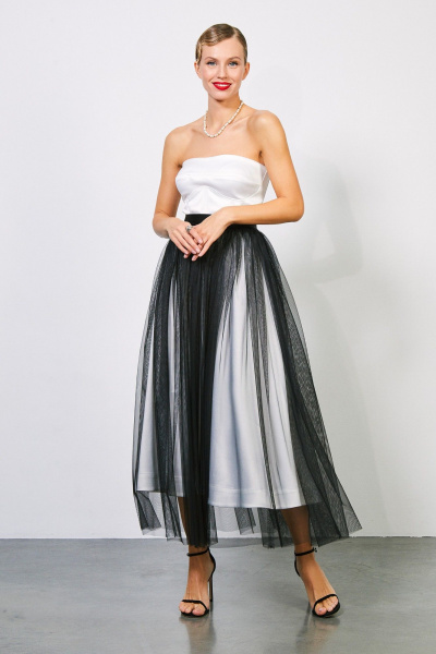 Топ-корсет из атласа с косточками и молнией на спинке Rivoli 2416.1 - фото 1