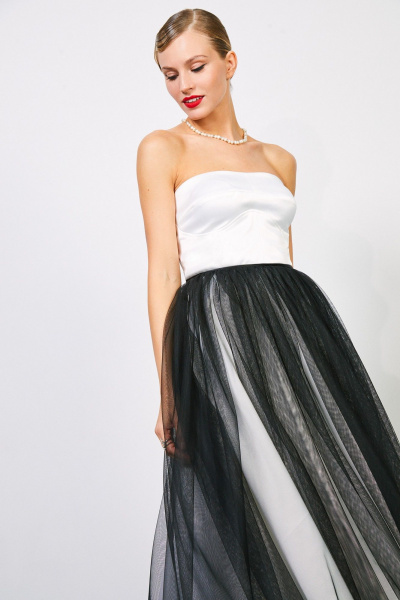 Топ-корсет из атласа с косточками и молнией на спинке Rivoli 2416.1 - фото 2