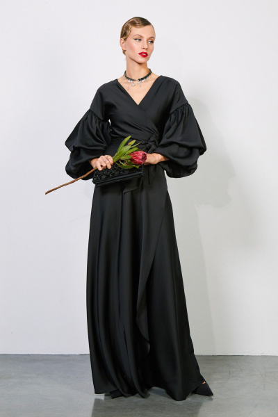 Платье-трансформер с запахом и двухъярусными рукавами Rivoli 7174 - фото 12