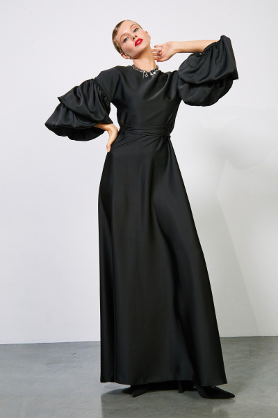 Платье-трансформер с запахом и двухъярусными рукавами Rivoli 7174 - фото 8