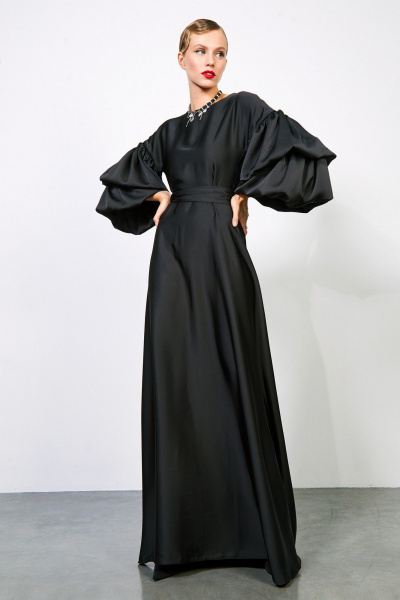 Платье-трансформер с запахом и двухъярусными рукавами Rivoli 7174 - фото 5