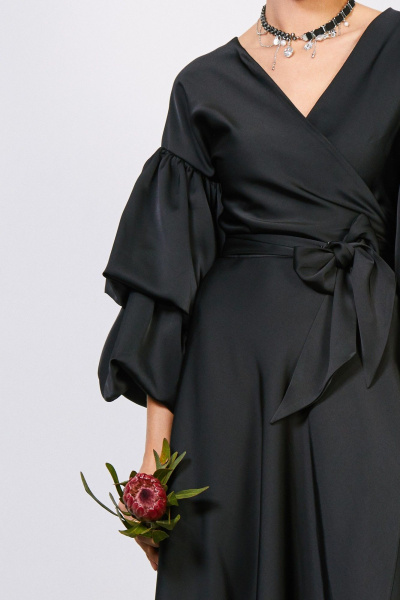 Платье-трансформер с запахом и двухъярусными рукавами Rivoli 7174 - фото 3