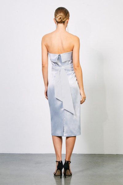 Платье из атласа с разрезом и широким корсетом Rivoli 7176.1 - фото 2