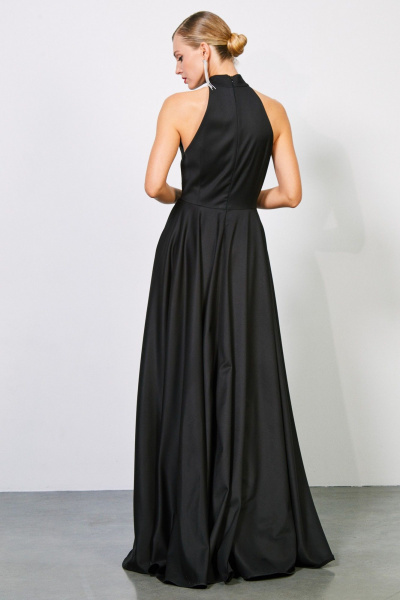 Платье из текстиля с воротником-стойкой и слоистым силуэтом Rivoli 7177 - фото 3