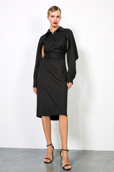 Платье с рубашечным воротником и застёжками на пуговицах Rivoli 7182 - фото 1