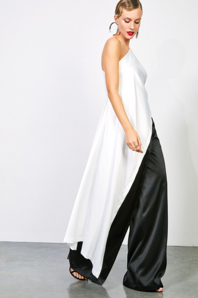 Атласная блуза асимметричного дизайна на одно плечо Rivoli 2368.2 - фото 3