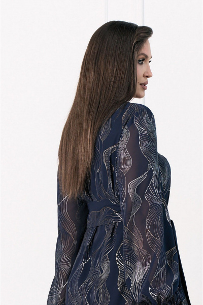 Платье с V-образным вырезом и шифоном на подкладке Lissana 4970 - фото 6