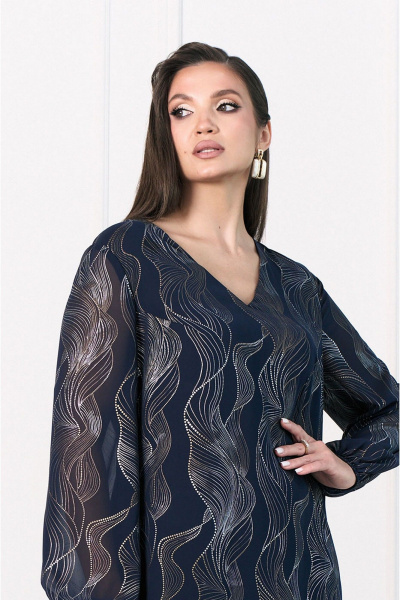 Платье с V-образным вырезом и шифоном на подкладке Lissana 4970 - фото 2