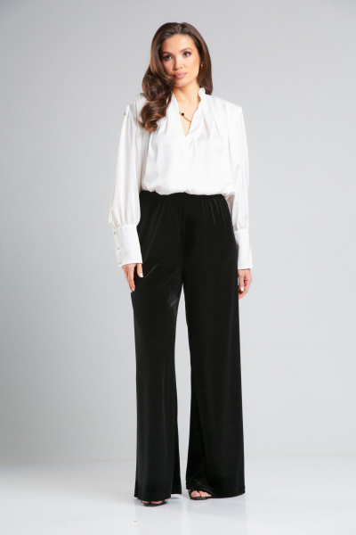 Демисезонные бархатные брюки свободного кроя THE NAME 2364 - фото 6