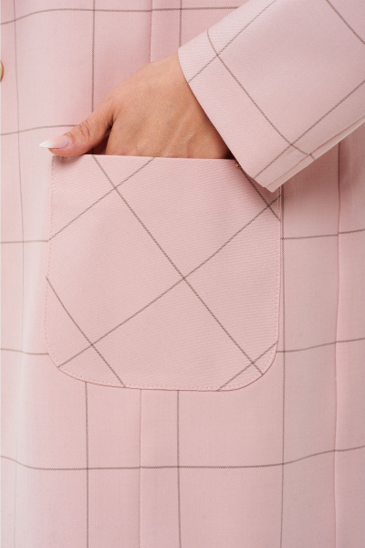 Деловой 3-предметный комплект: жакет, юбка, блуза Rishelie 837 нежно-розовый - фото 6