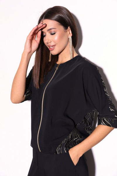 Костюм джемпер и широкие брюки из текстиля в нарядном стиле LM К8298 - фото 12