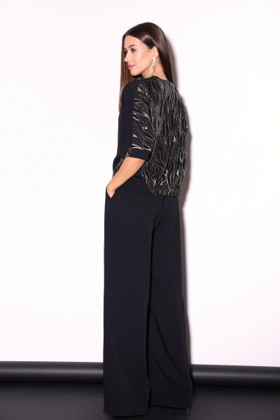 Костюм джемпер и широкие брюки из текстиля в нарядном стиле LM К8298 - фото 9