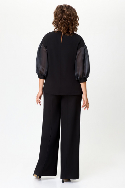 Черный нарядный костюм из текстиля DaLi 7015.2 чёрный - фото 3