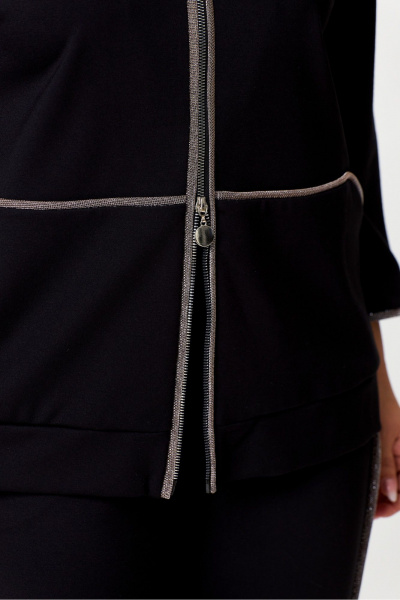 Брюки и жакет из трикотажа для повседневного стиля DaLi 5730.2 черный - фото 6