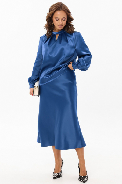 Комплект юбка и блуза с декоративными складками Angelina & Сompany 1189 - фото 7