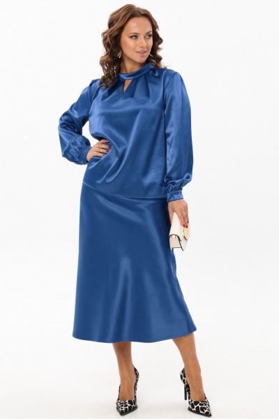 Комплект юбка и блуза с декоративными складками Angelina & Сompany 1189 - фото 2