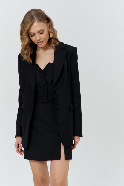 Жакет, юбка COCKTAIL M113-1 черный - фото 7