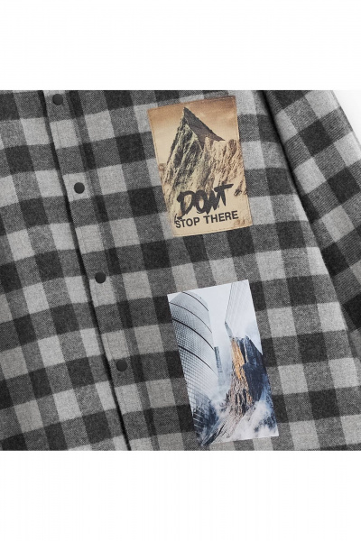 Рубашка в клетку из фланели с авторскими печатями Bell Bimbo 243140 клетка - фото 2