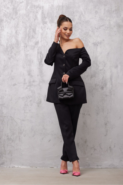 Жакет с одним открытым плечом и карманами на пуговицах Vesnaletto 4059 - фото 6