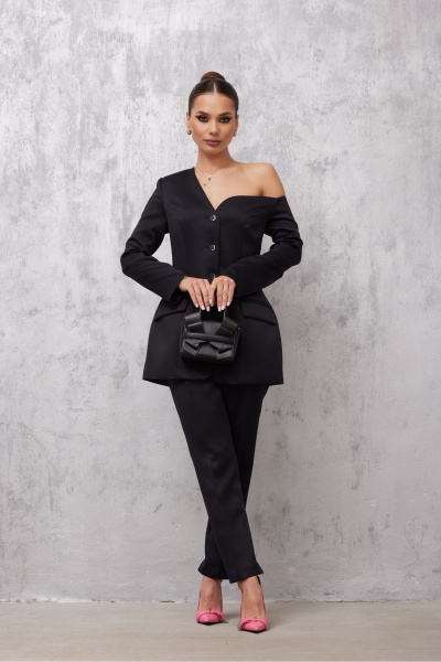 Жакет с одним открытым плечом и карманами на пуговицах Vesnaletto 4059 - фото 5