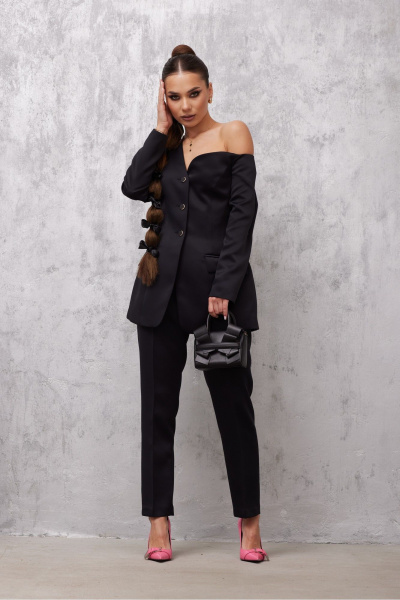 Жакет с одним открытым плечом и карманами на пуговицах Vesnaletto 4059 - фото 4