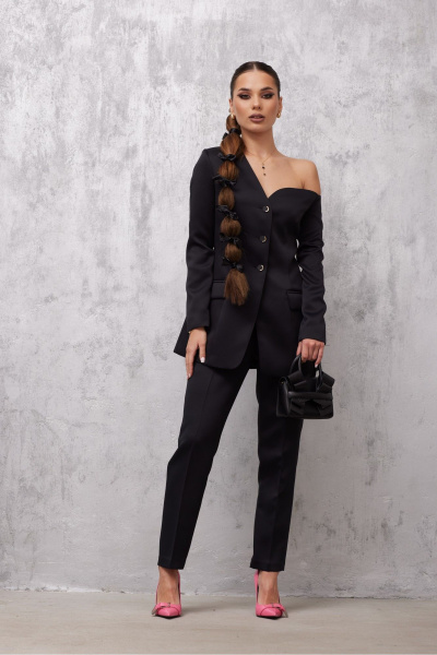 Жакет с одним открытым плечом и карманами на пуговицах Vesnaletto 4059 - фото 3