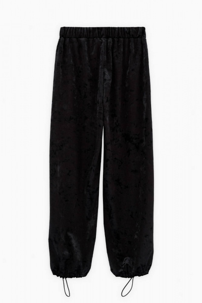 Черные бархатные брюки с мягким поясом и карманами Bell Bimbo 242230 черный - фото 3