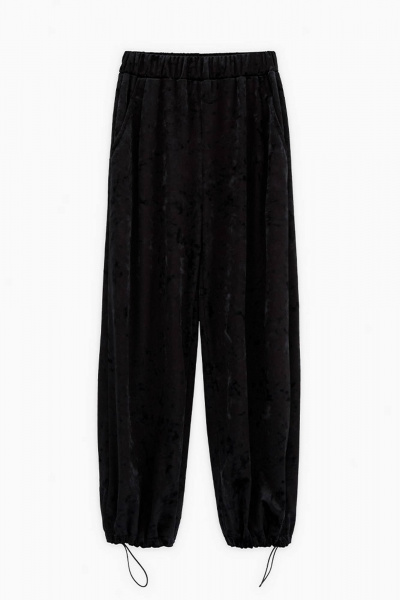 Черные бархатные брюки с мягким поясом и карманами Bell Bimbo 242230 черный - фото 1