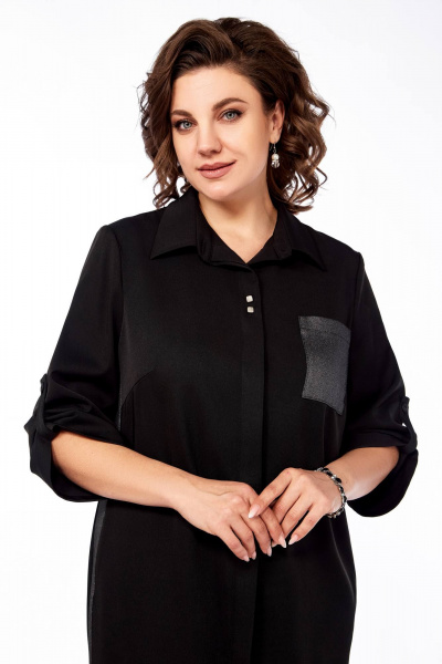 Платье Ольга Стиль С-883 черный - фото 7