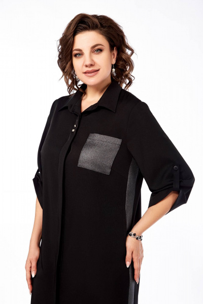 Платье Ольга Стиль С-883 черный - фото 6