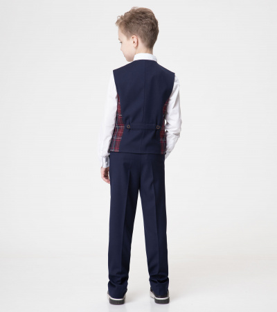 Круглогодичная жилетка на резинке для мальчика Panda Kids ПА-05437B синий - фото 2