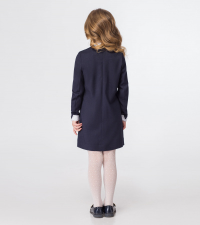 Платье с застежкой на молнию и внутренней подкладкой Panda Kids ПА-206882С синий - фото 2