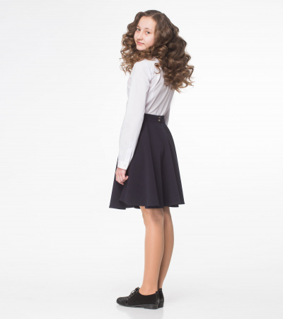 Юбка для школьниц с карманами и потайной застежкой Panda Kids ПА-217750 черный - фото 2