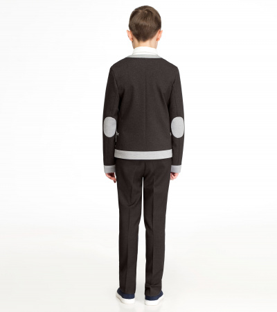 Классические брюки прямого силуэта из поливискозы для мальчика Panda Kids ПА-222860С черный - фото 2