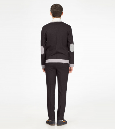 Классические брюки с боковыми карманами из костюмной ткани Panda Kids ПА-222862СА черный - фото 2