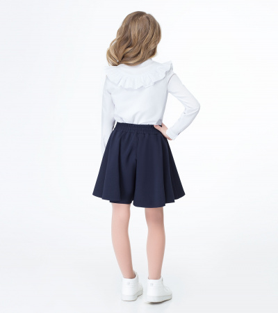 Круглогодичные юбка-шорты из вискозного трикотажа с поясом Panda Kids ПА-235860 синий - фото 3