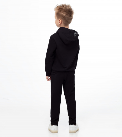 Круглогодичный нарядный костюм для девочки с джемпером и брюками Panda Kids ПА-238620 черный - фото 2