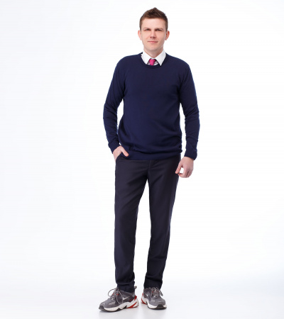 Джемпер трикотажный с длинным рукавом для мальчика Panda Kids ПА-249242 темно-синий - фото 1