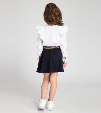 Юбка солнце длиной до колена из вискозы Panda Kids ПА-254850 синий - фото 1