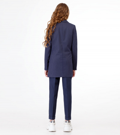 Жакет повседневный с прорезными карманами Panda Kids ПА-248830 синий - фото 9