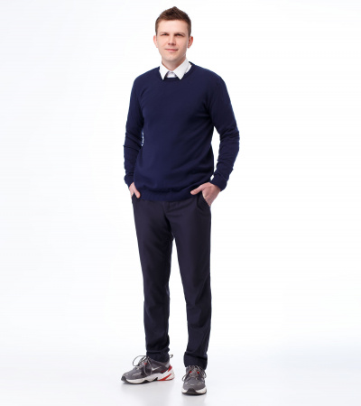 Джемпер трикотажный с длинным рукавом для мальчика Panda Kids ПА-249242 темно-синий - фото 7