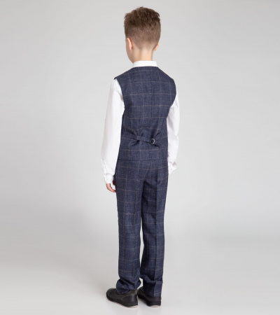 Жилет с регуляторами и прорезными карманами Panda Kids ПА-253137 синий - фото 4