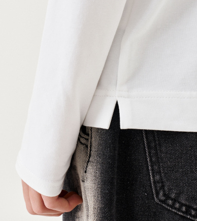 Джемпер из трикотажа с длиной 42-53 см Panda Kids ПА-261540 белый - фото 4