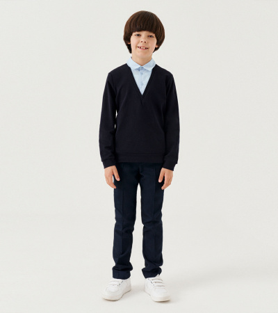 Джемпер из трикотажа с длиной 44-56 см Panda Kids ПА-261640 синий - фото 5