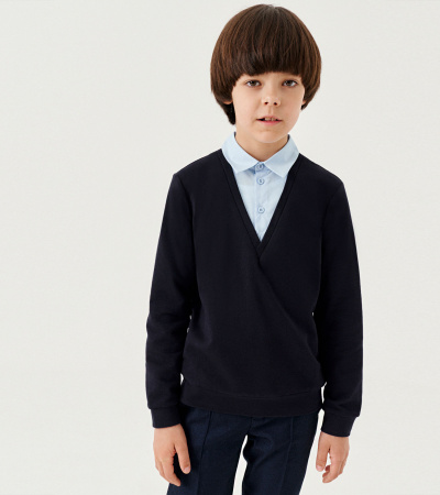 Джемпер из трикотажа с длиной 44-56 см Panda Kids ПА-261640 синий - фото 4