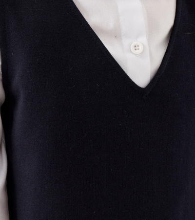 Сарафан деловой классический длиной 66-78 см Panda Kids ПА-262380 синий - фото 3