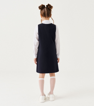 Сарафан деловой классический длиной 66-78 см Panda Kids ПА-262380 синий - фото 4