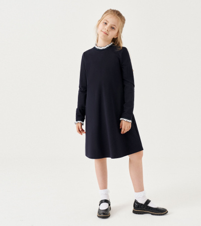 Платье с длинной 63-75 см и рукавами Panda Kids ПА-262480 синий - фото 6